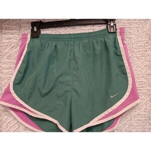 Nike DriFit Womens Lined Running Shorts Size large PinkGreen Athletic